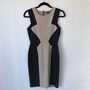 BCBG MAXAZRIA pencil dress black tan 2